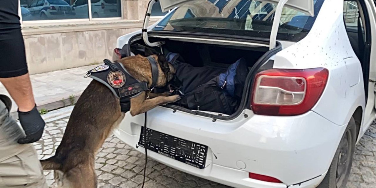 Otomobildeki 11 Kilo Uyuşturucuyu 'Kongar' Buldu; 1 Gözaltı