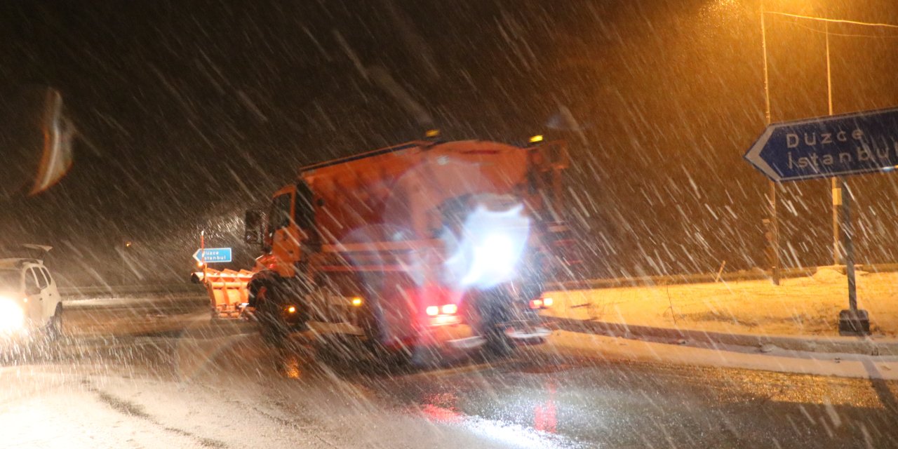 Bolu Dağı'nda Kar Yağışı Etkili Oldu