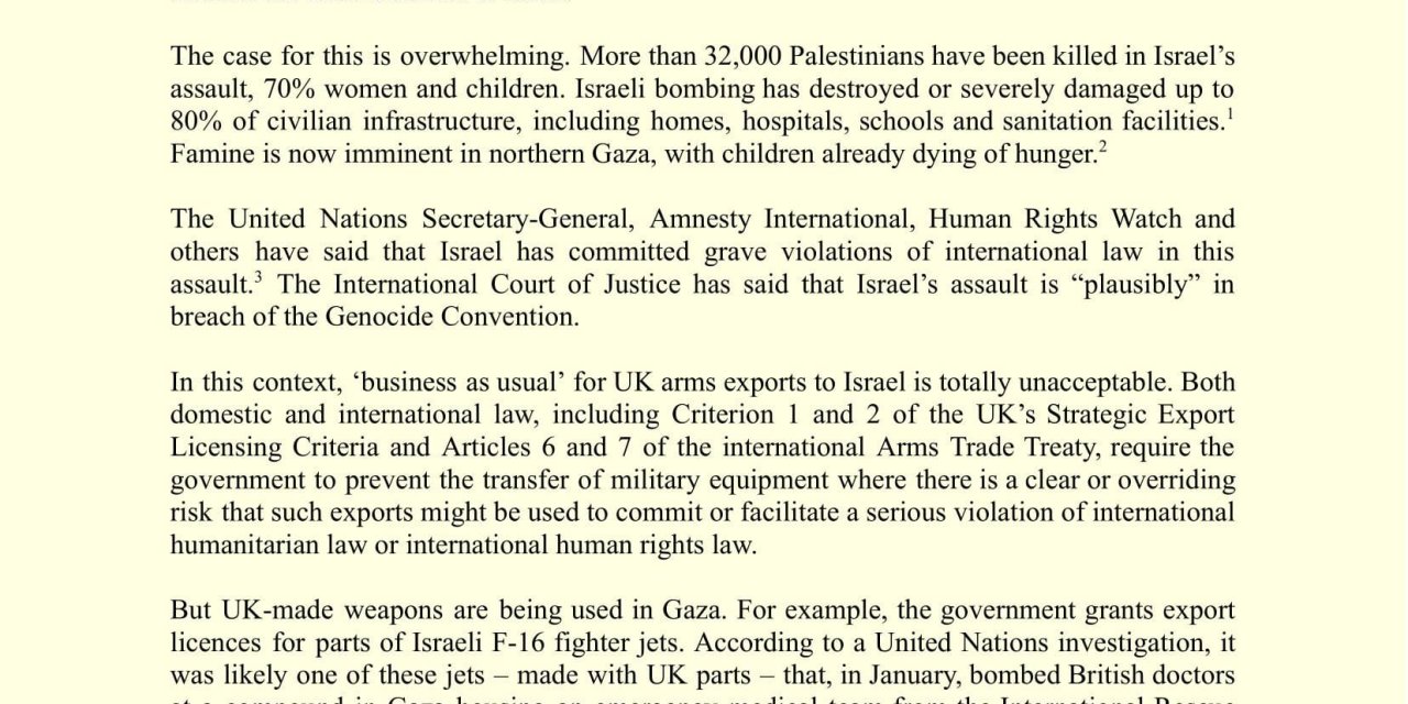 İngiliz Milletvekillerinden İsrail’e Silah Satışı Durdurma Çağrısı