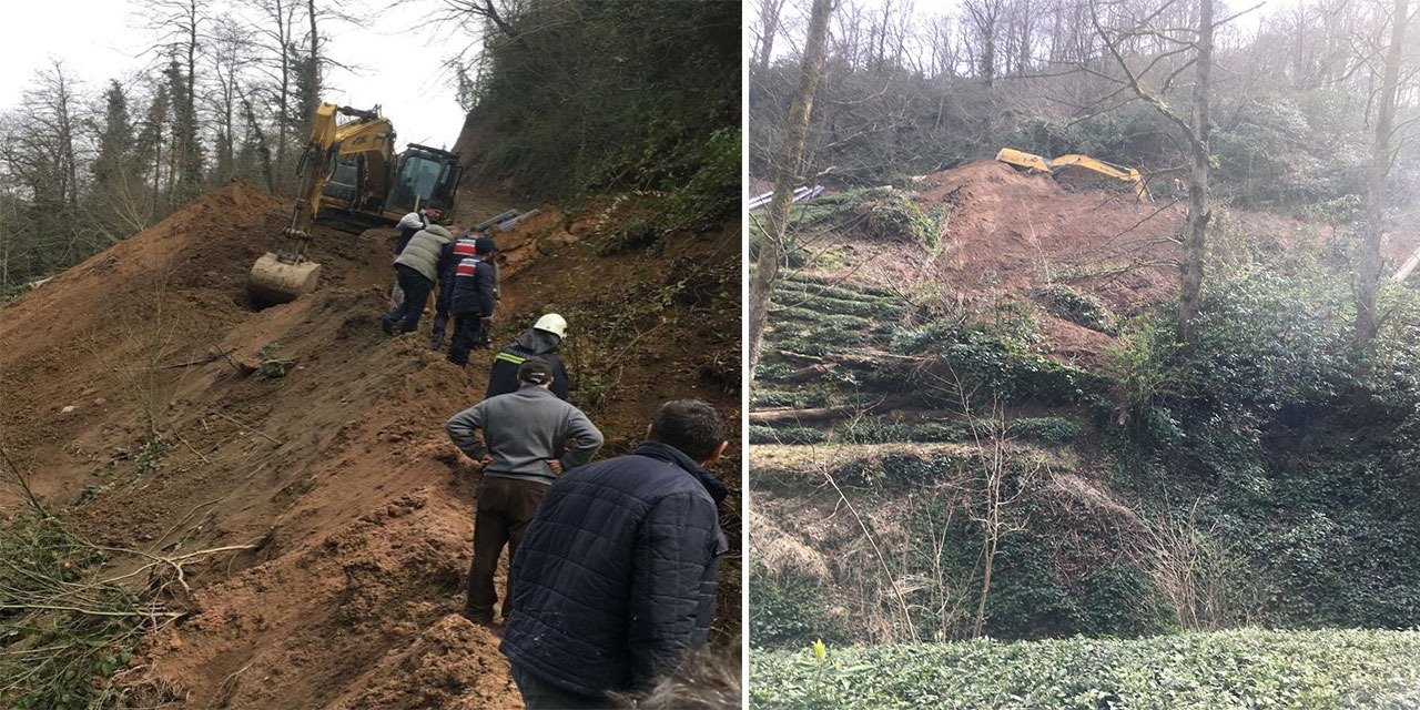 Trabzon'da 3 işçi göçük altında kaldı