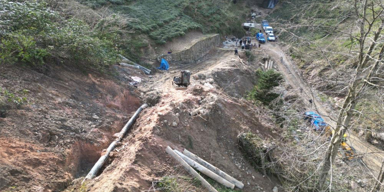 Trabzon’da 3 İşçiye Mezar Olan İshale Hattı Sahası Havadan Görüntülendi