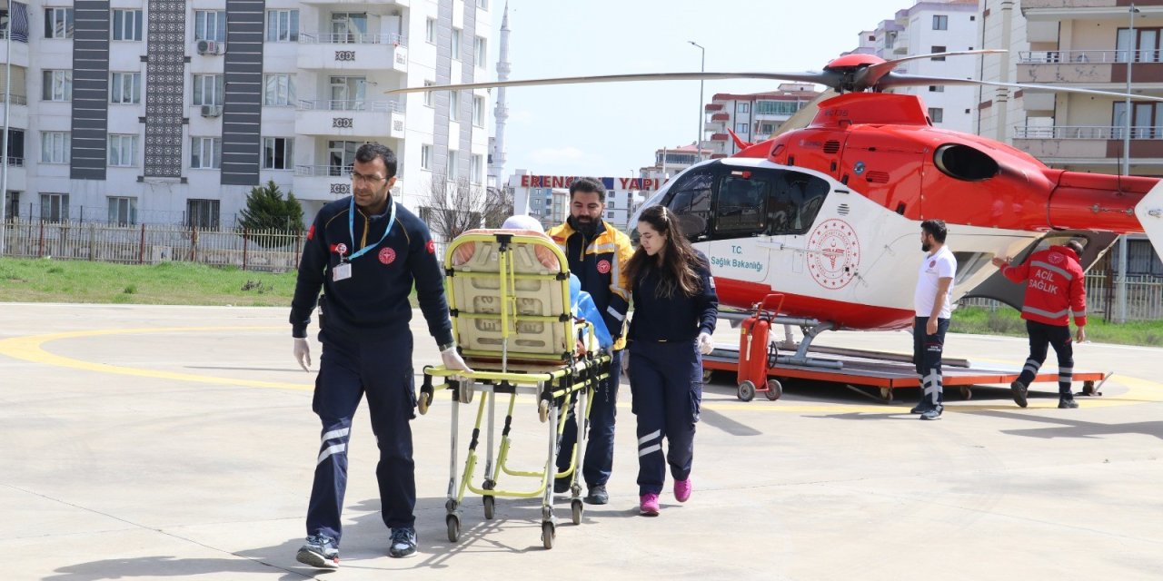 Ambulans Helikopter, Kalp Krizi Geçiren Hasta İçin Havalandı