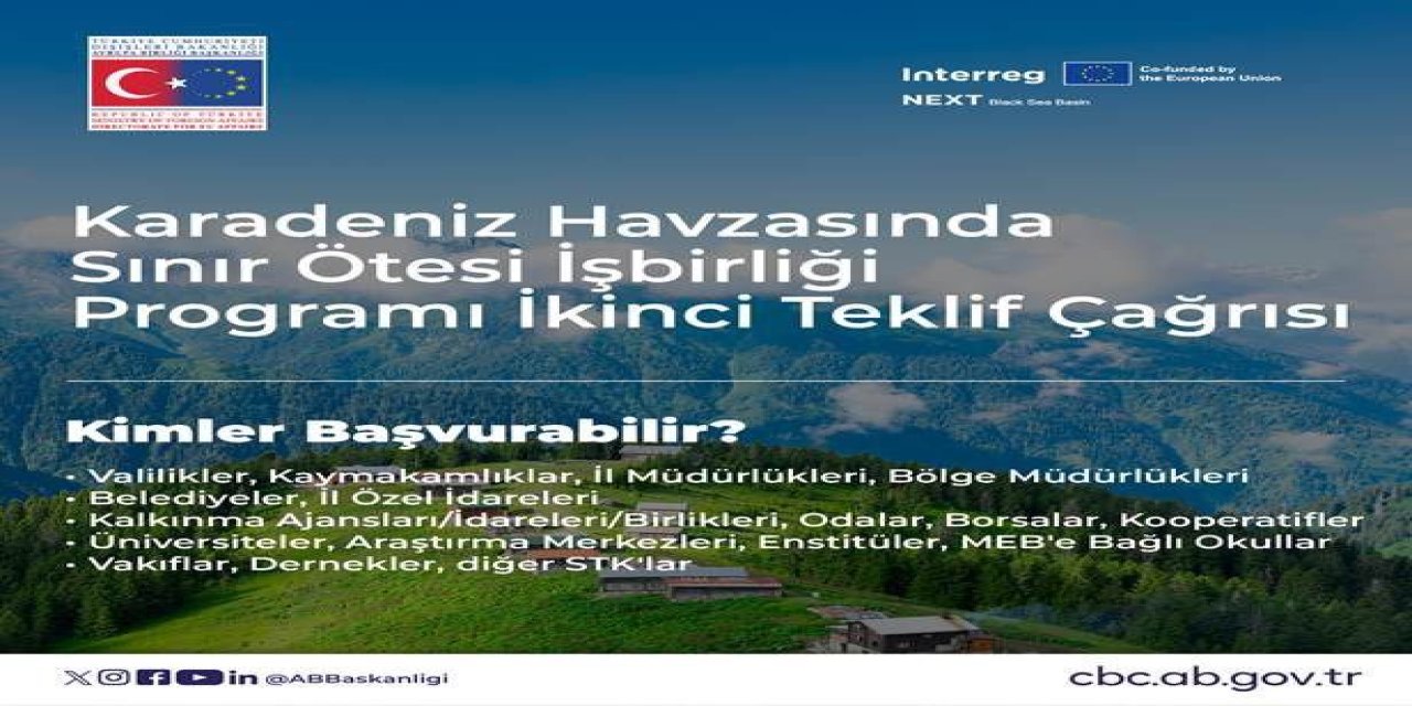 'Ab Karadeniz Havzası' Programının Son Proje Teklif Başvuruları Başladı