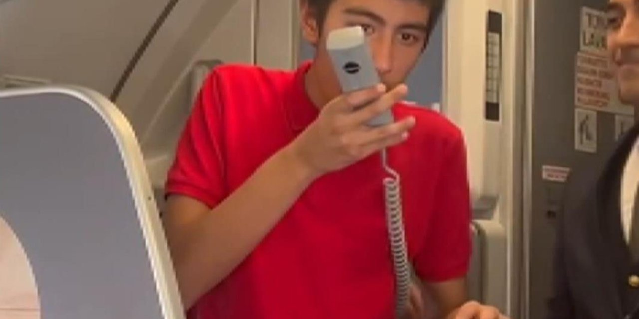 İstanbul - Ömer'in 'Uçakta Anons' Hayali Gerçek Oldu