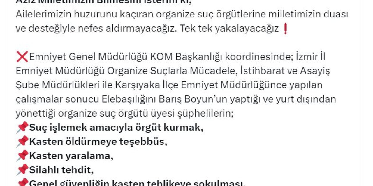 İzmir'de Organize Suç Örgütüne Operasyon; 8 Gözaltı