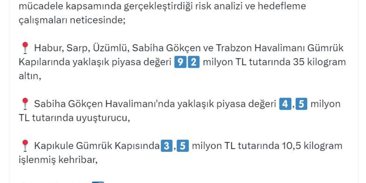 Gümrük Kapılarında 100 Milyon Liralık Kaçak Eşya Ve Uyuşturucu Ele Geçirildi