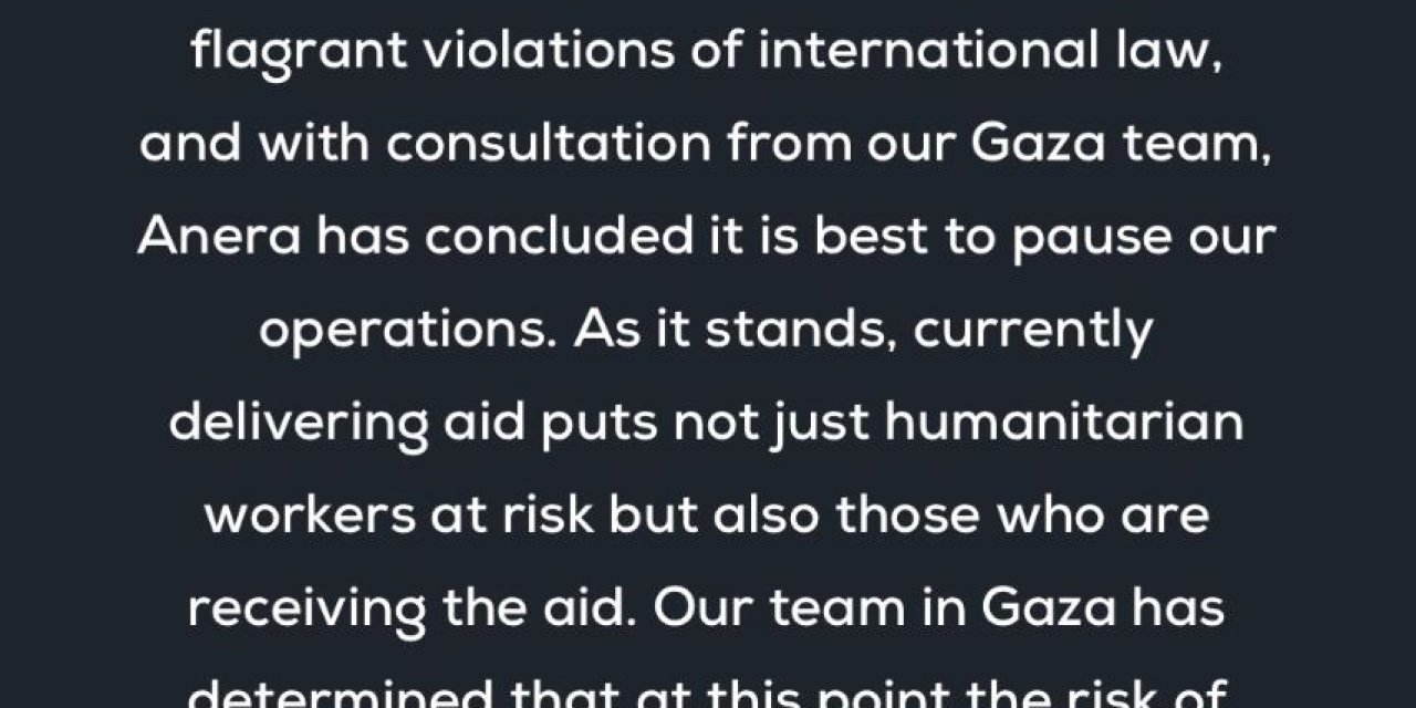 Wck Saldırısı Sonrası Anera, Gazze Faaliyetlerini Durdurdu