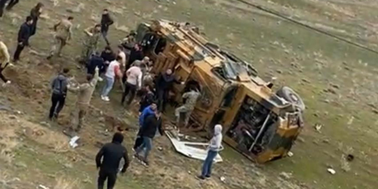 Van'da askeri araç kaza yaptı: 6 yaralı