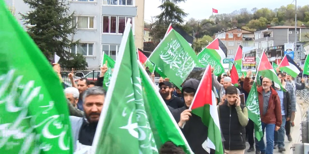 İstanbul - Abd Başkonsolosluğu’na Yürüyen Grup İsrail'i Protesto Etti