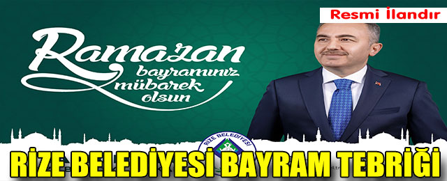 Rize Belediyesi Bayram Tebriği