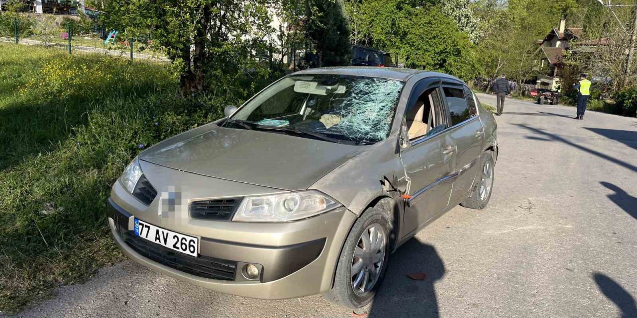 Otomobil İle Atv Kafa Kafaya Çarpıştı: 2 Yaralı