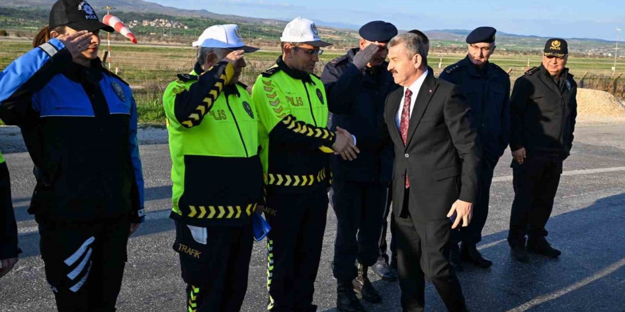 Vali Ergün, Bayram Arifesinde Trafik Denetimine Katıldı