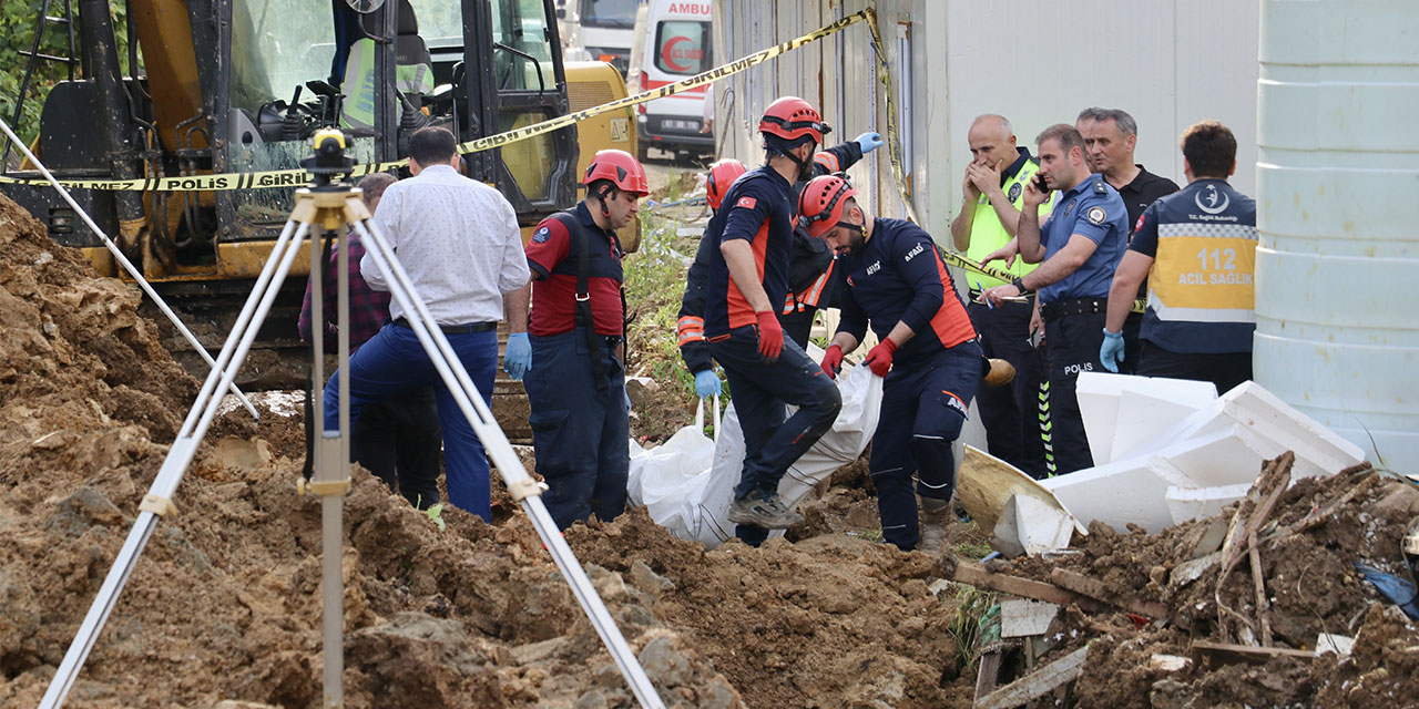 Trabzon'da inşaat alanında göçük altında kalan işçi öldü