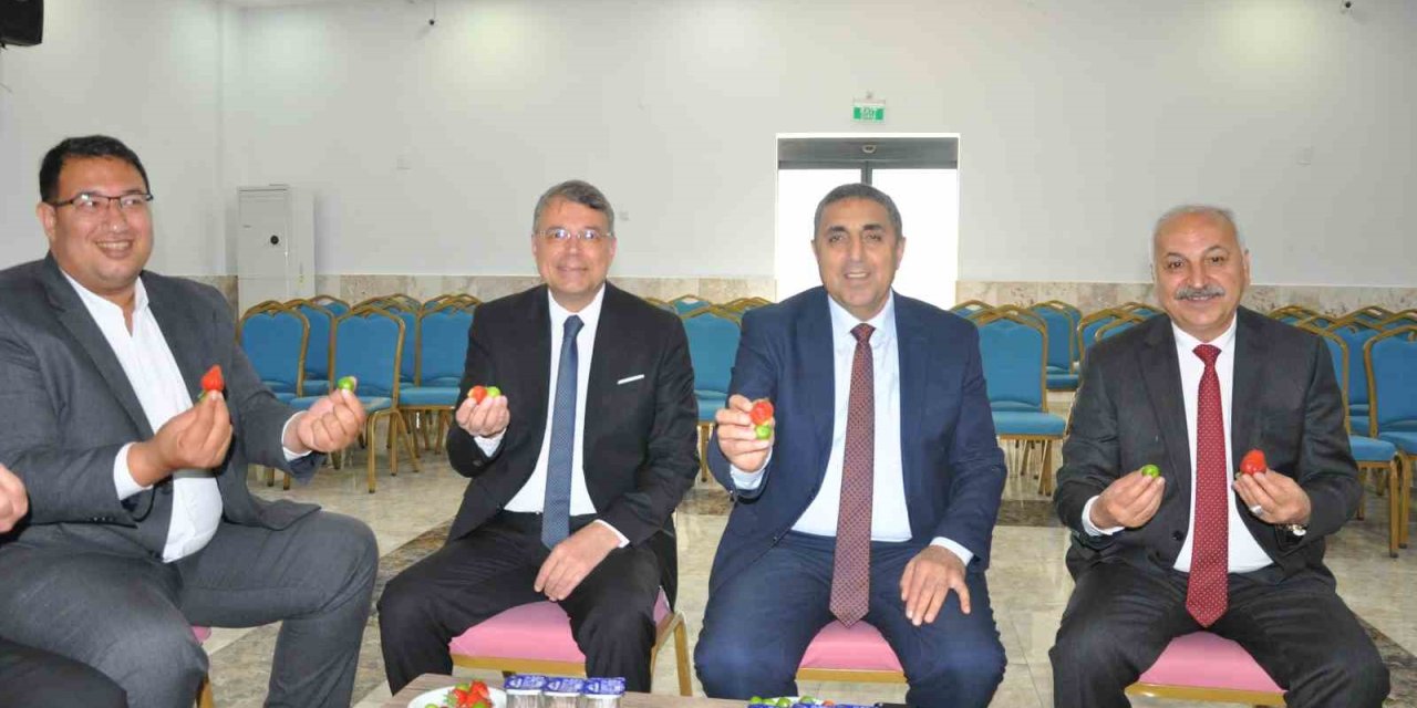 Silifke’de Bayramlaşma Programında Şeker Yerine Çilek Ve Erik İkram Edildi