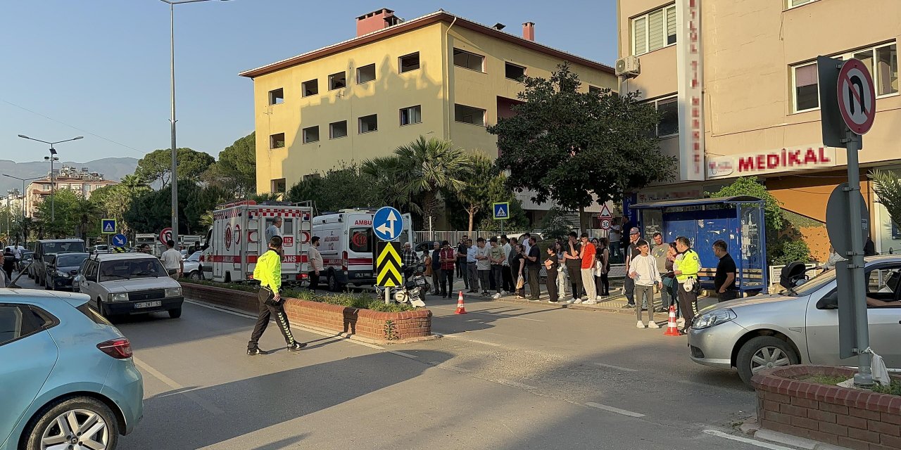 Motosikletin Çarptığı Kadın İle Sürücü Yaralandı