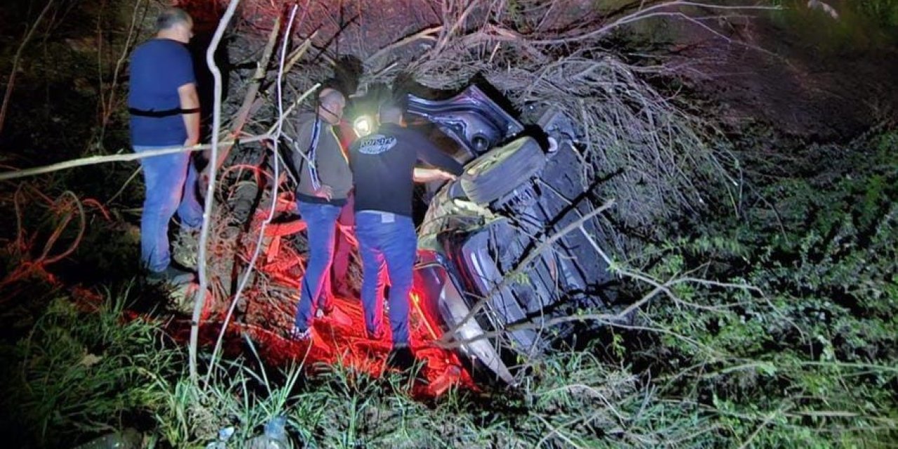 Otomobil Şarampole Devrildi: 1 Ölü