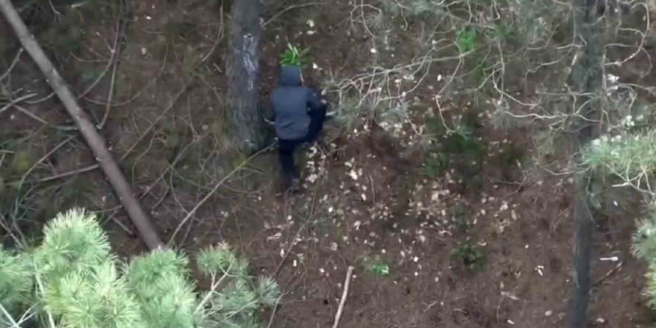 Pikachu Kasklı Motosikletli Ormana Gömdüğü Uyuşturucuyu Alırken Yakalandı