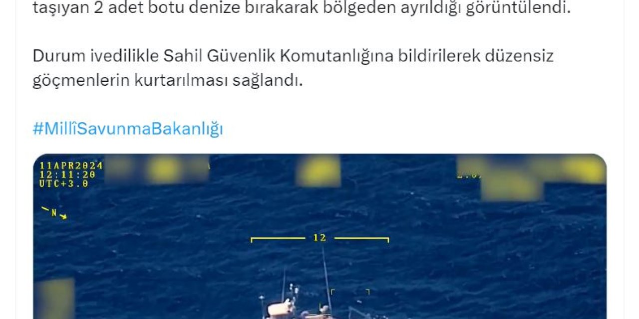 Msb: Yunanistan'ın Denize Bıraktığı Göçmenler Kurtarıldı