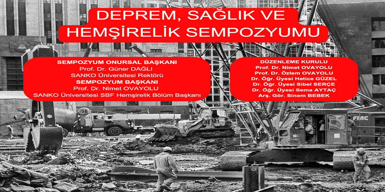 “Deprem, Sağlık ve Hemşirelik” sempozyumu düzenlenecek