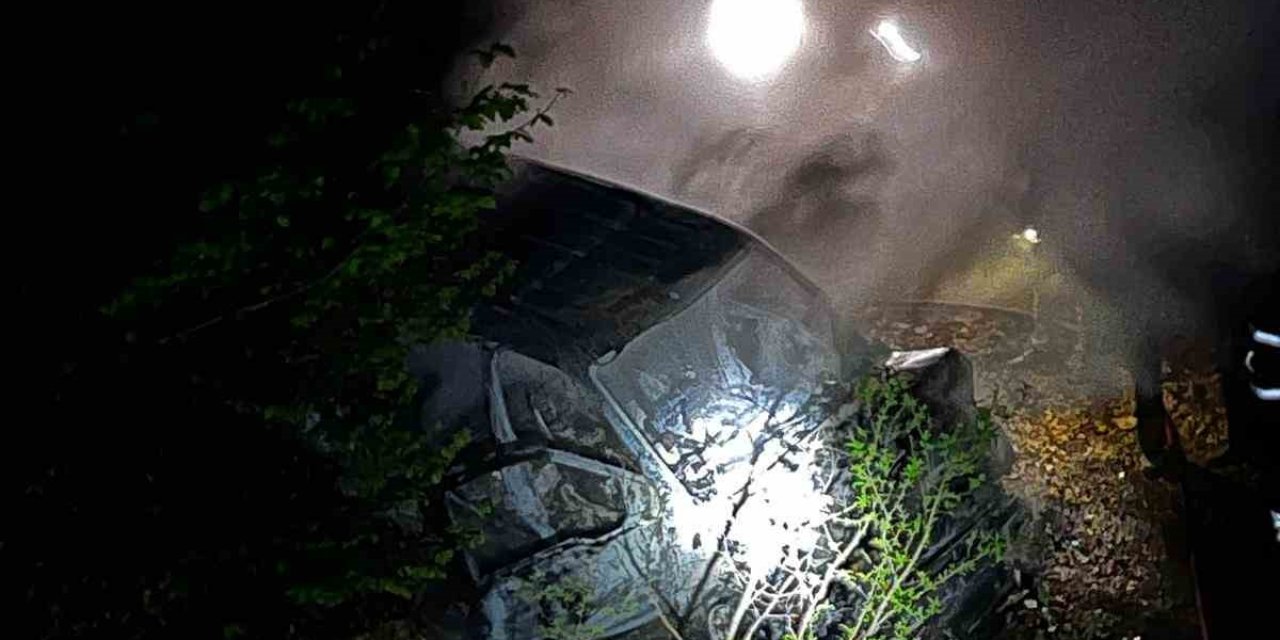 Seyir Halindeki Araç Alev Alev Yandı