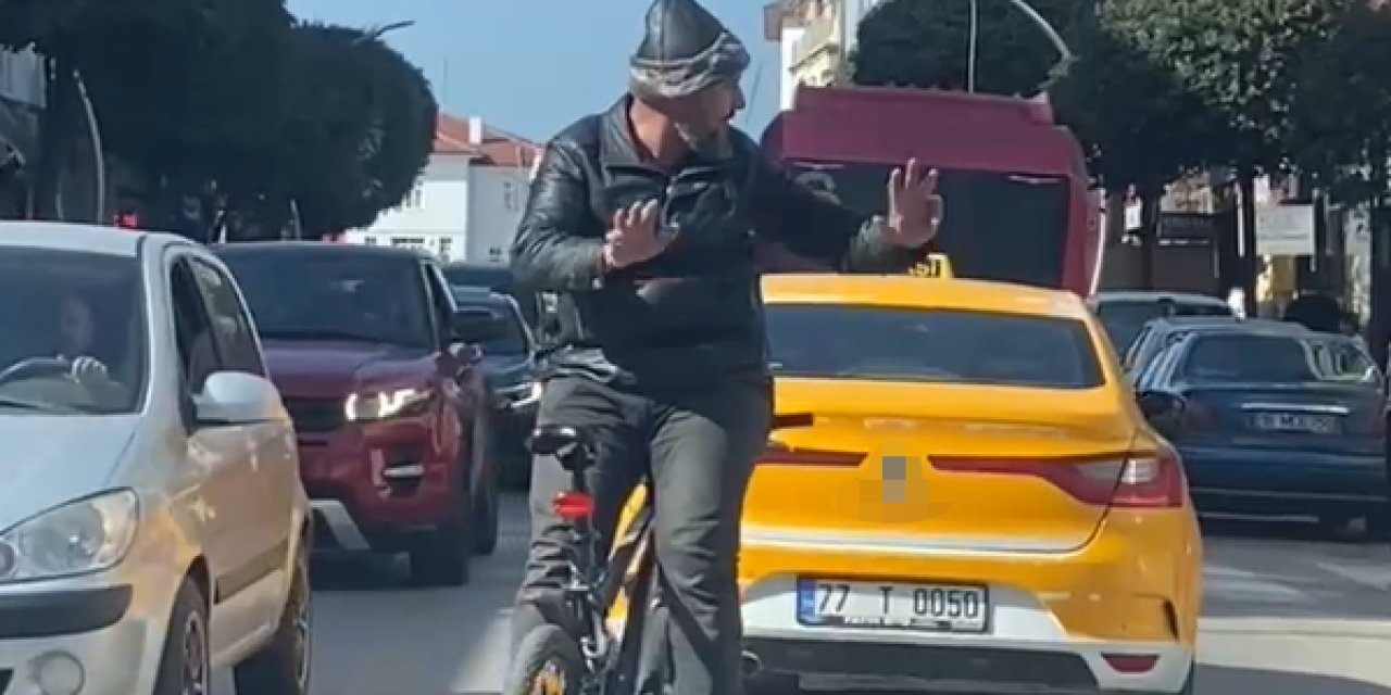 Yalova’da Bisiklete Ters Binen Vatandaşı Gören Şaştı Kaldı