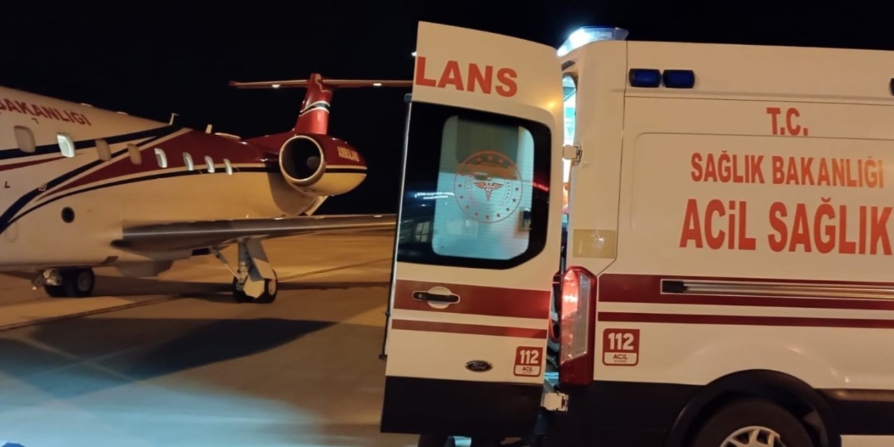 Van’da Trafik Kazası Sonrası Tedavi Gören Hasta İçin Ambulans Uçak Havalandı