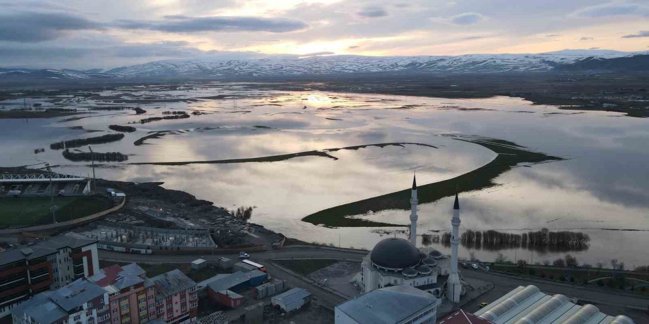 Ardahan’da Nehir Taştı, Ova Göle Döndü