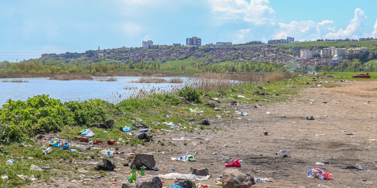 Piknikçi Atıkları Dicle Nehri Çevresini Çöplüğe Çevirdi; Su Kuşları Kirlilikten Çok Etkileniyor