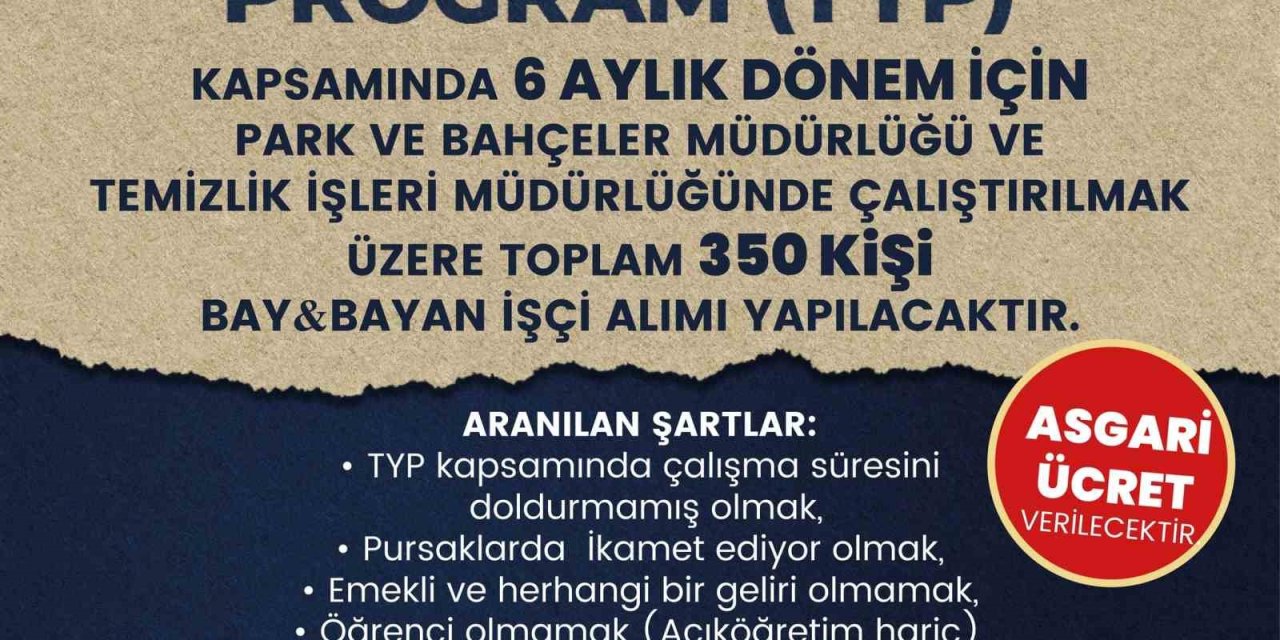 Pursaklar Belediyesi 350 İşçi Alımı Yapacak