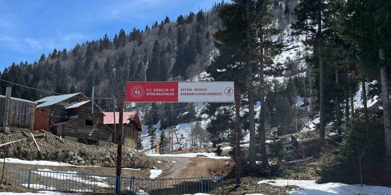 Artvin’de Aç Kalan Ayılar Kayak Tesisine Dadandı