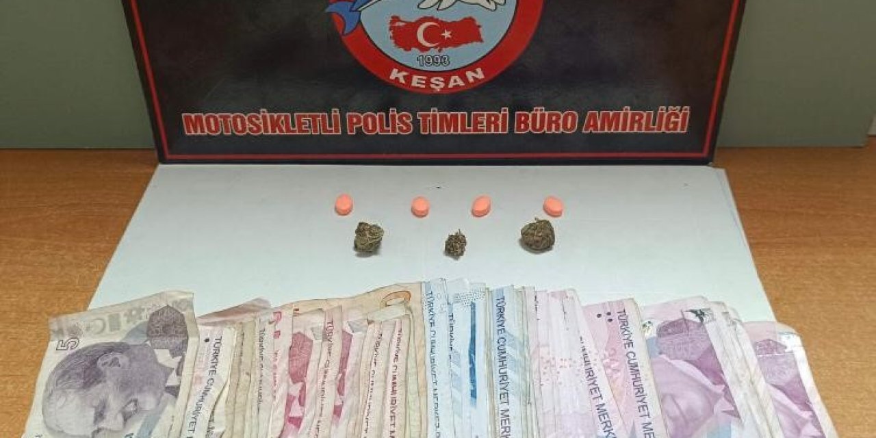 Keşan’da Polisin Durdurduğu Şüpheliden Uyuşturucu Ele Geçirildi