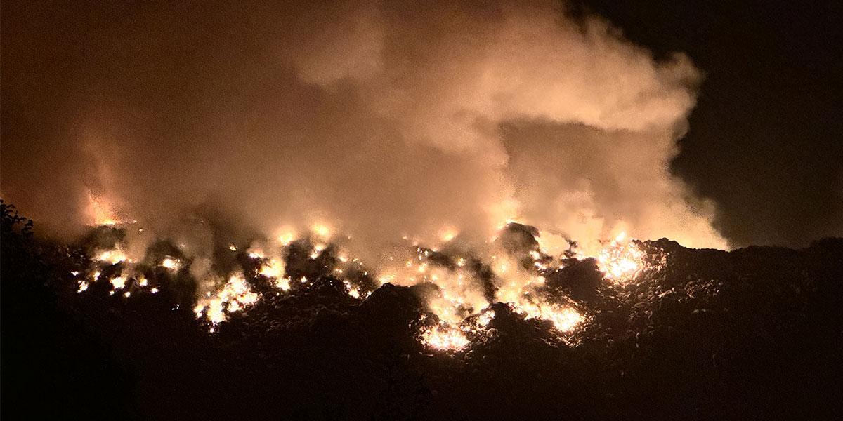 Artvin’de Çöp Sahasında Yangın