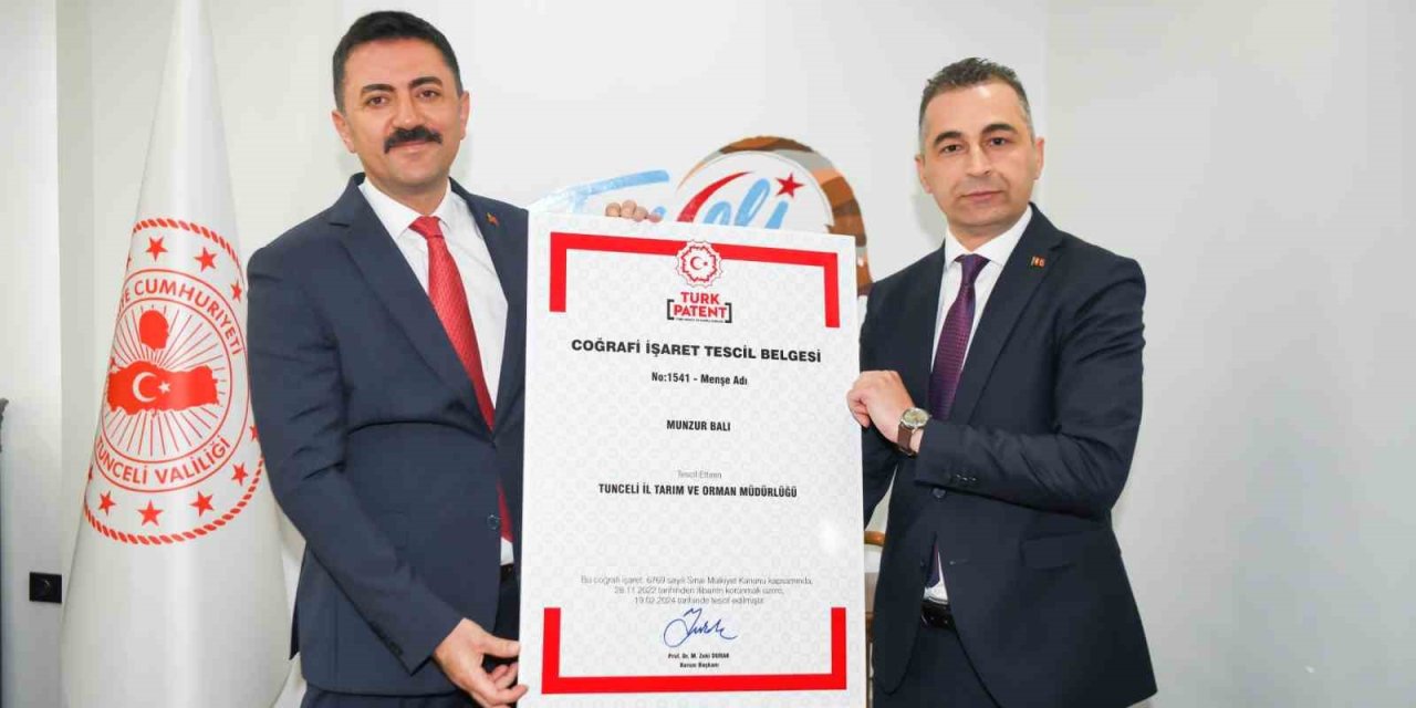 Munzur Balı Coğrafi İşaret Tescil Belgesi Aldı