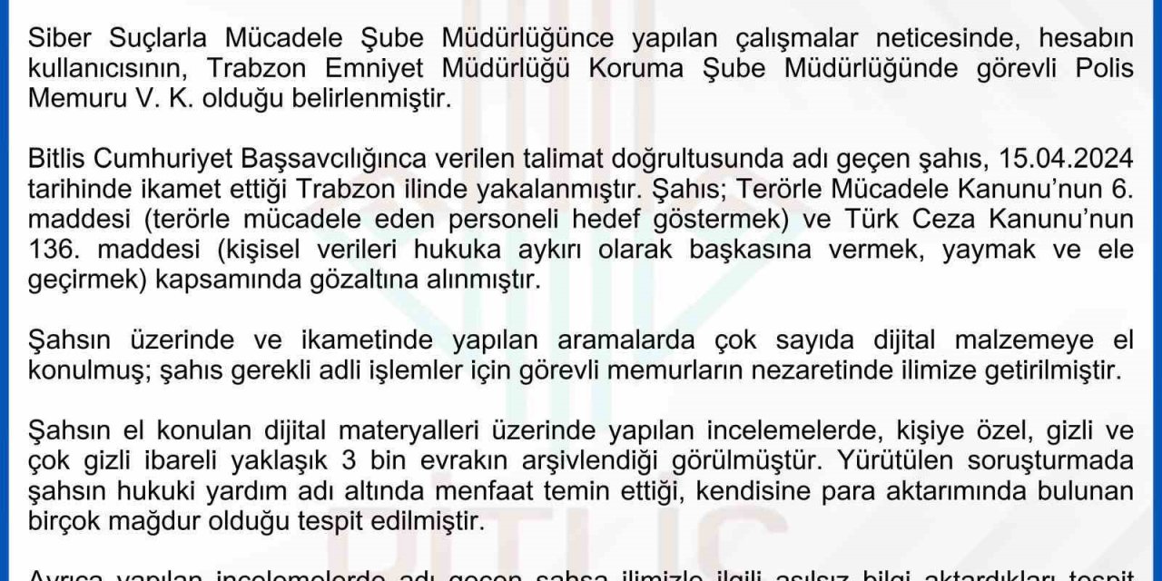 Bitlis Valiliği Ve Egm’den ’bombacı Mülayim’ Açıklaması