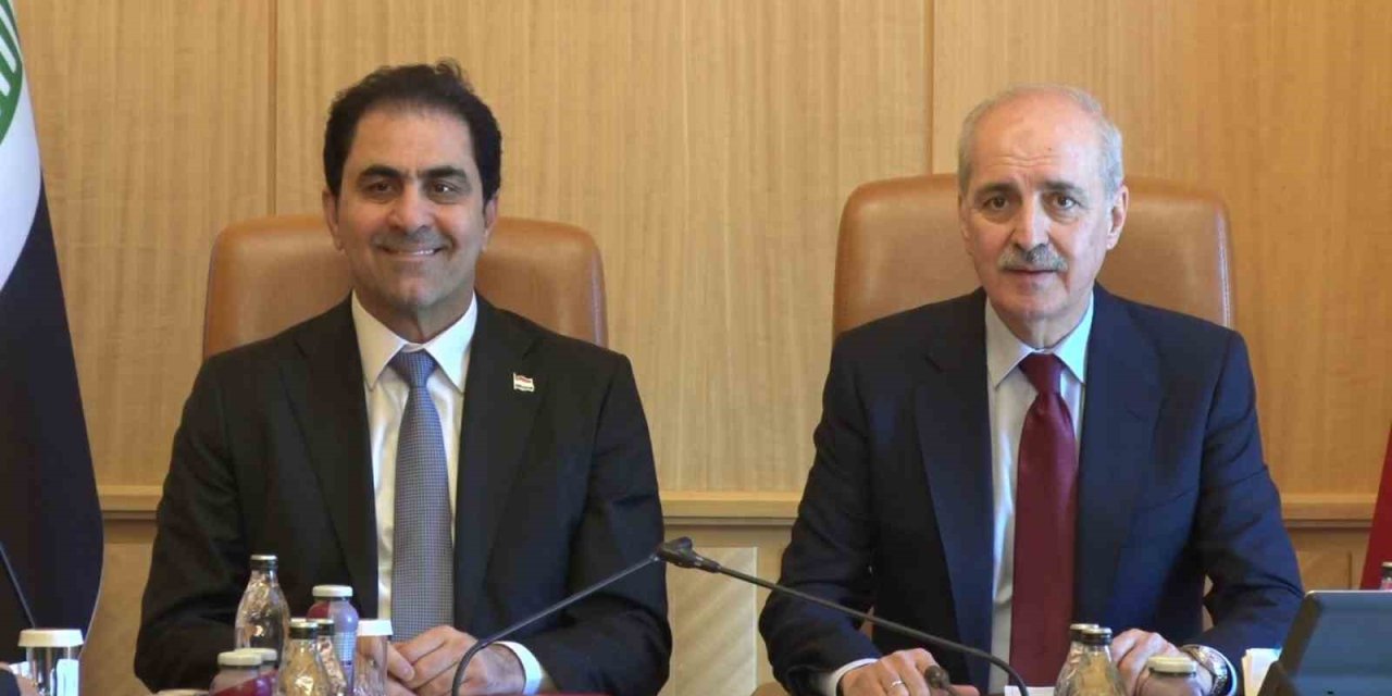Tbmm Başkanı Kurtulmuş, Irak Cumhuriyeti Temsilciler Meclisi Başkanvekili Muhsin Ali Ekber El Mendelavi Kabul Etti