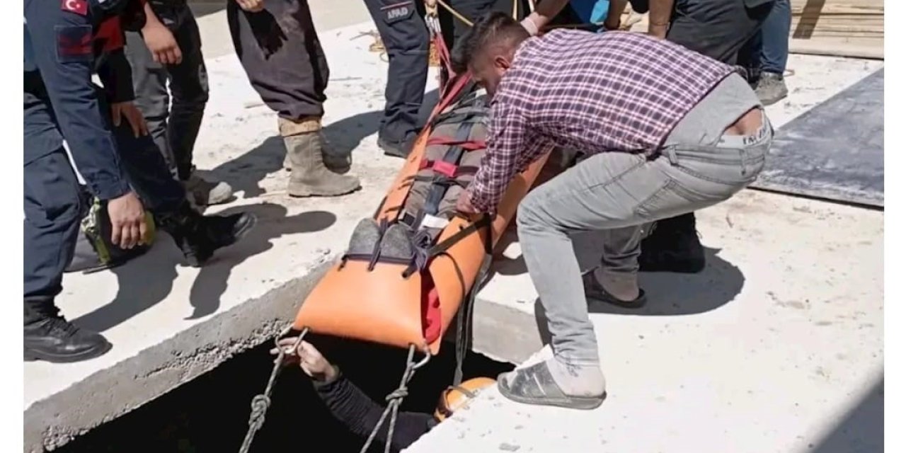 Niğde’de İnşaatın Gider Kuyusuna Düşen İşçi Yaralandı