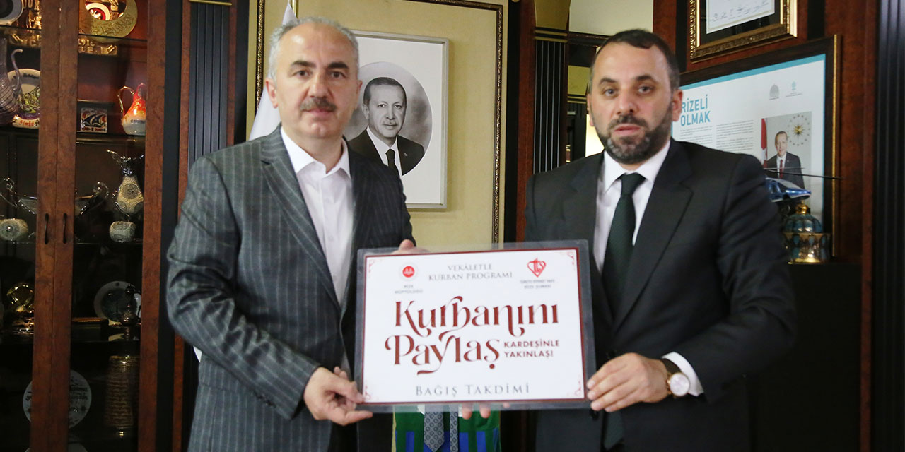 Rize Belediye Başkanı Metin, kurban vekaletini TDV'ye verdi