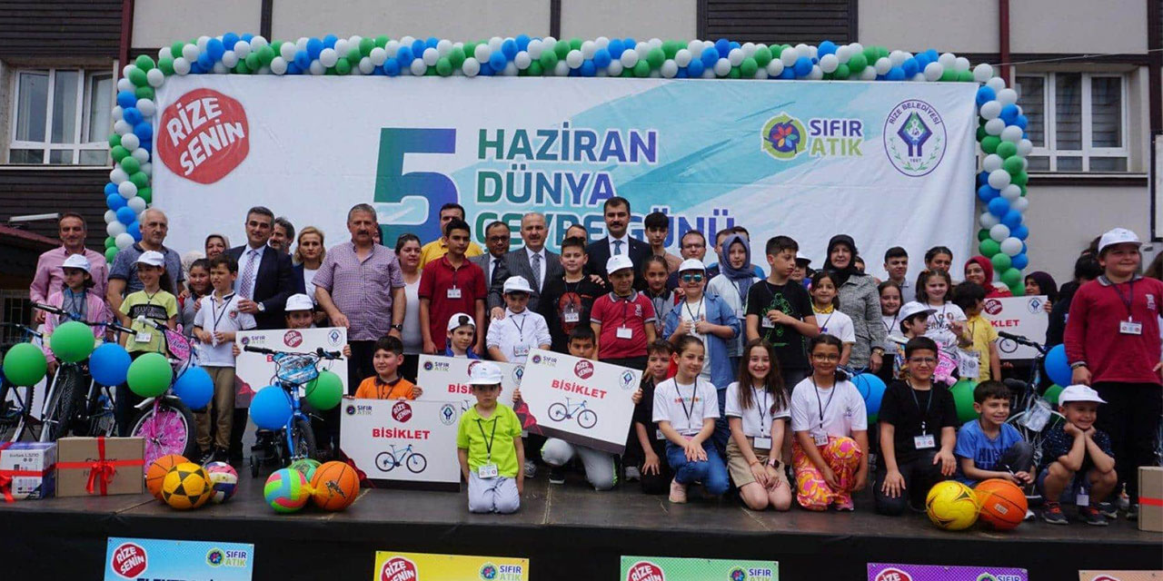 Rize'de Sıfır Atık Yarışması'nın ödül töreni yapıldı