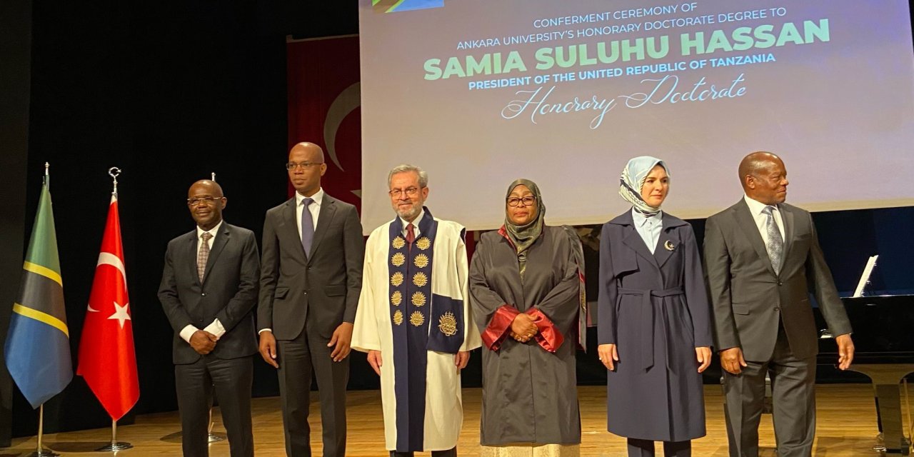 Ankara Üniversitesi'nden Tanzanya Cumhurbaşkanı Hassan'a 'Fahri Doktora'