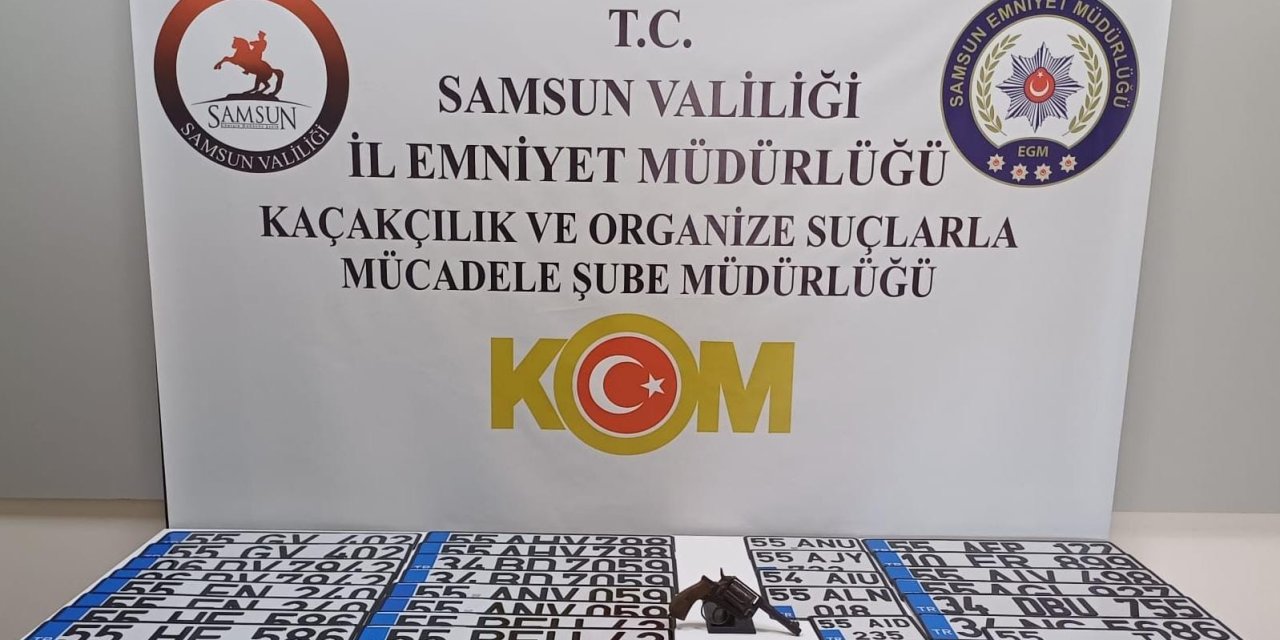 Samsun’da 20 Araca Ait 28 Adet Sahte Plaka Ele Geçirildi