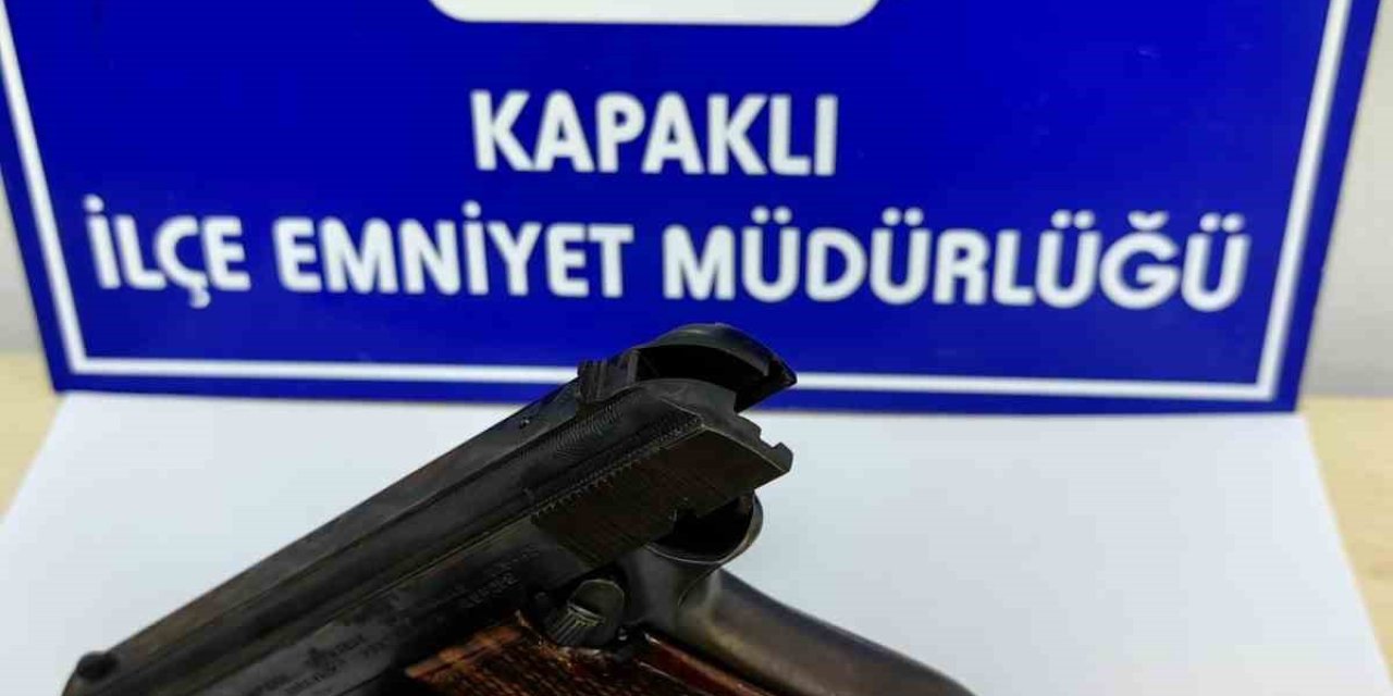 Kapaklı’da Şüphelenilen Şahsın Üzerinde Tabanca Ele Geçirildi