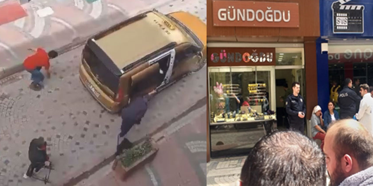 Giresun’daki silahlı kuyumcu soygunu güvenlik kamerasında