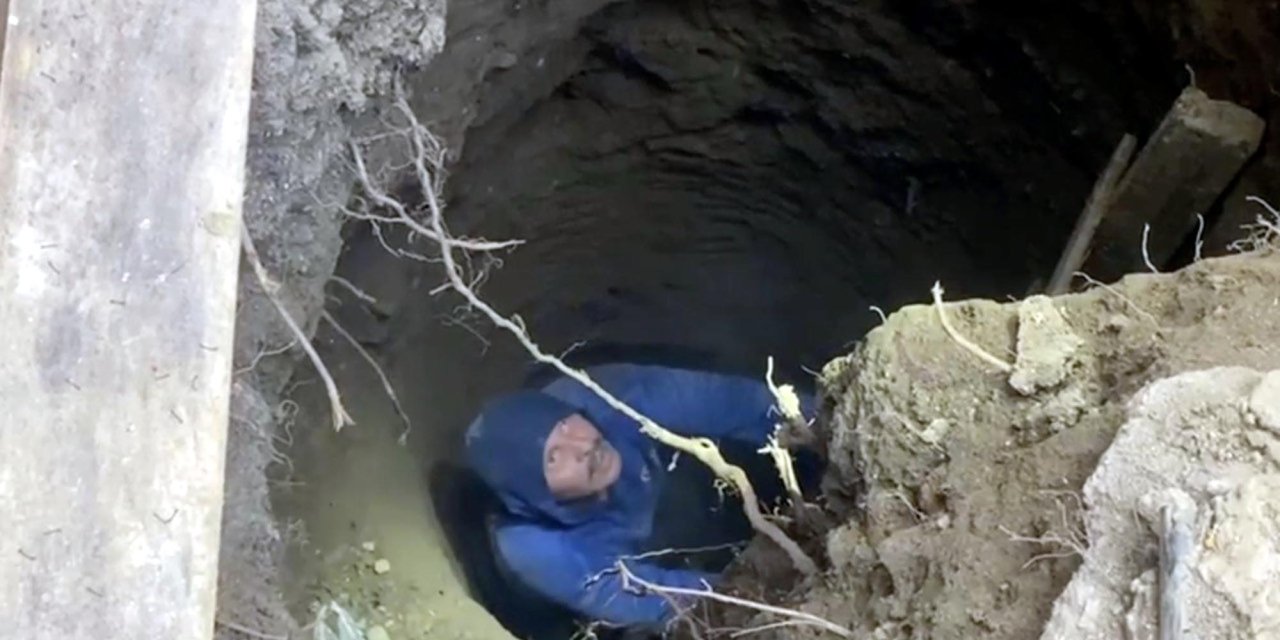 Kaçak Define Aramak İçin Kazdığı Kuyuda Yakalandı