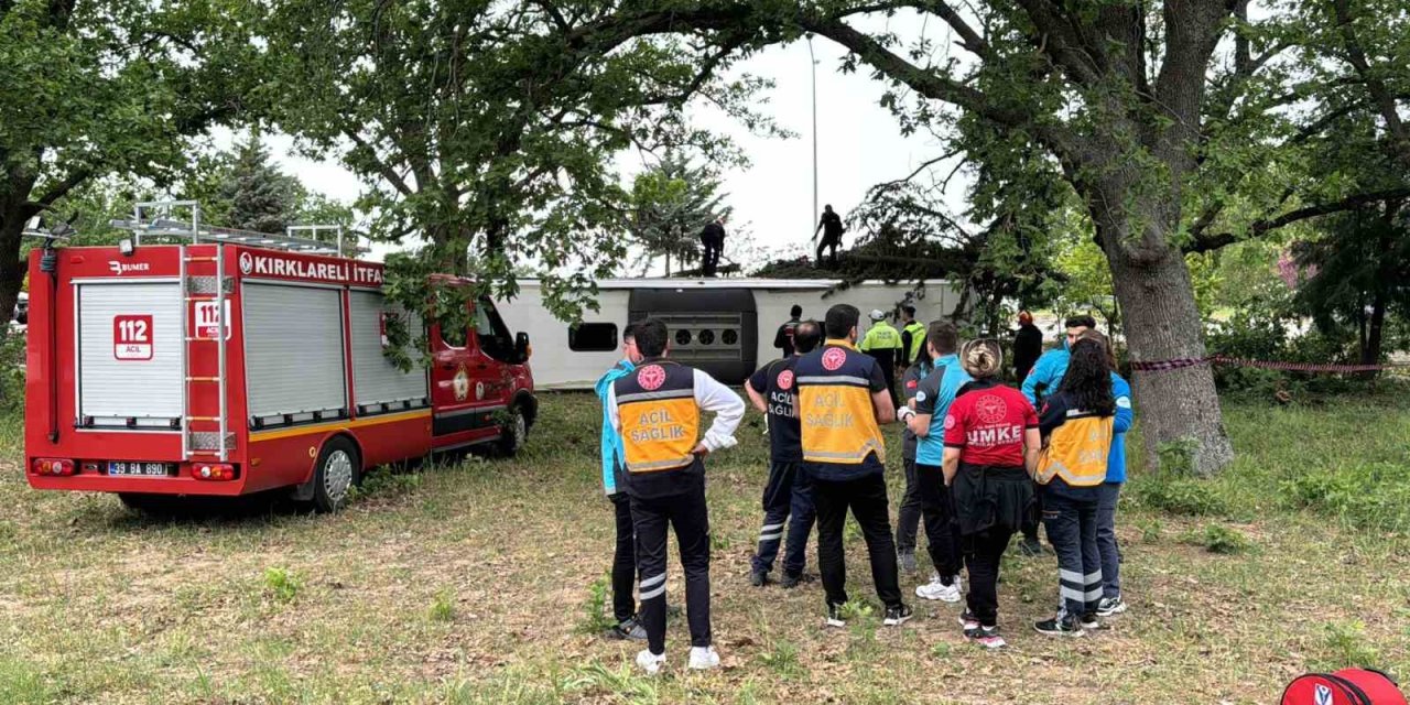 Kırklareli’de Otobüs Devrildi: Çok Sayıda Yaralı Var