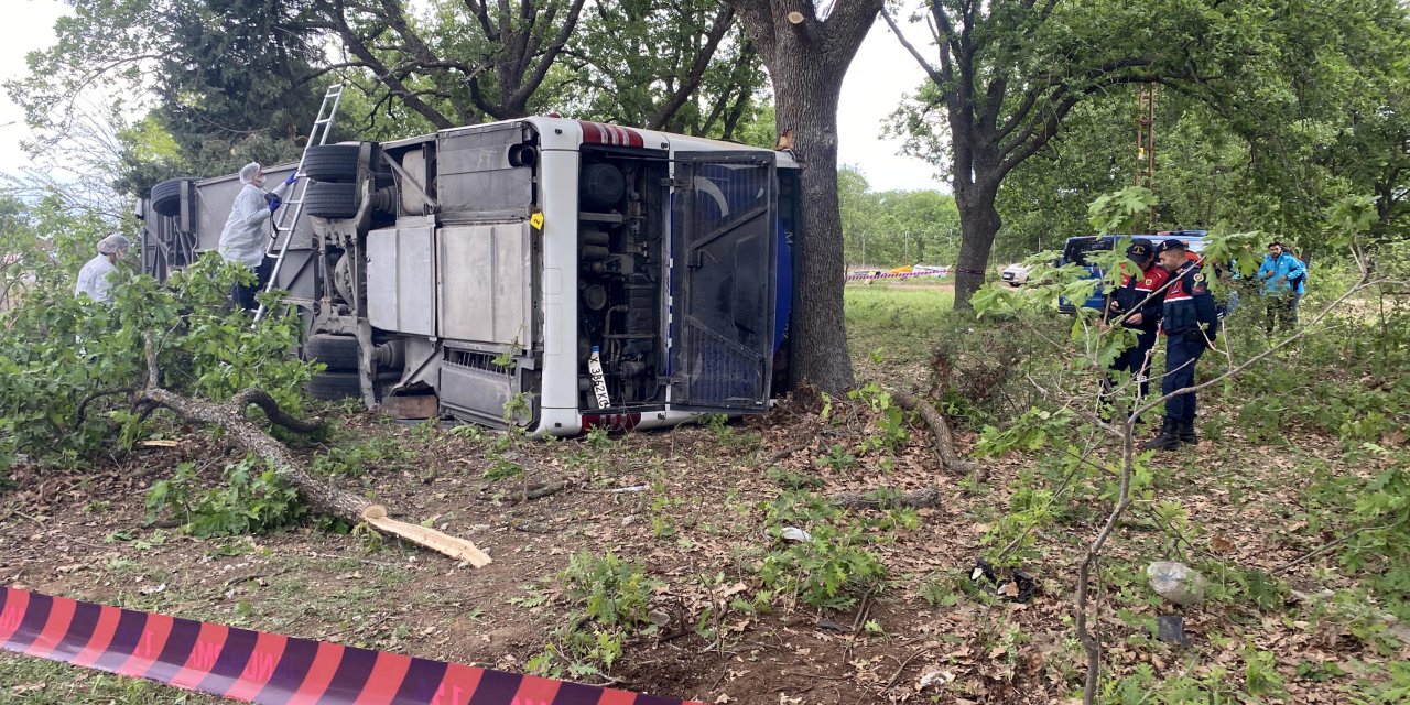 Kırklareli'de Yolcu Otobüsü Devrildi: 11 Yaralı