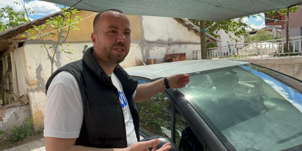 Tokat’ta Park Halindeki Otomobile Yorgun Mermi İsabet Etti