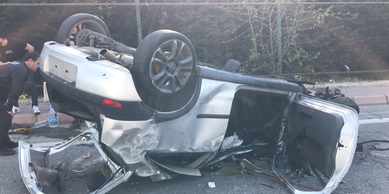 Kayseri’de Takla Atan Otomobil Karşı Şeride Savruldu: 4 Yaralı