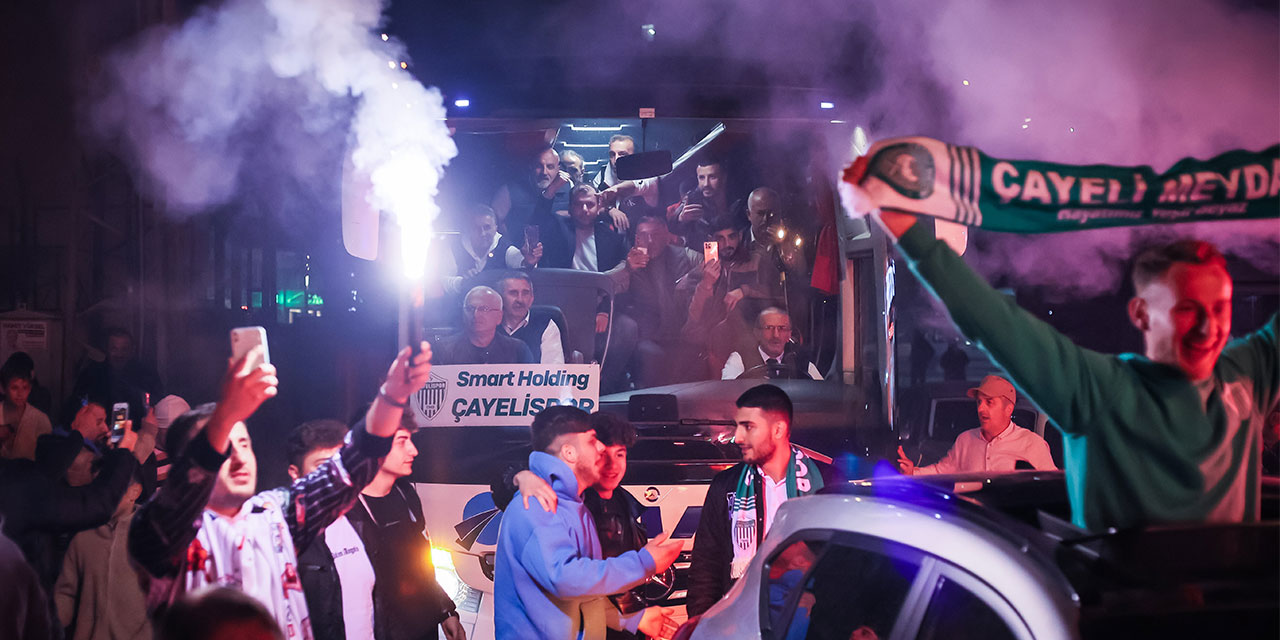 Çayelispor, Rize’de şampiyon gibi karşılandı