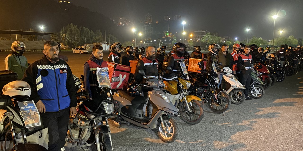 Samsun’da Motosikletli Kuryeler, Kazada Ölen Sefa İçin 'Adalet' İstedi