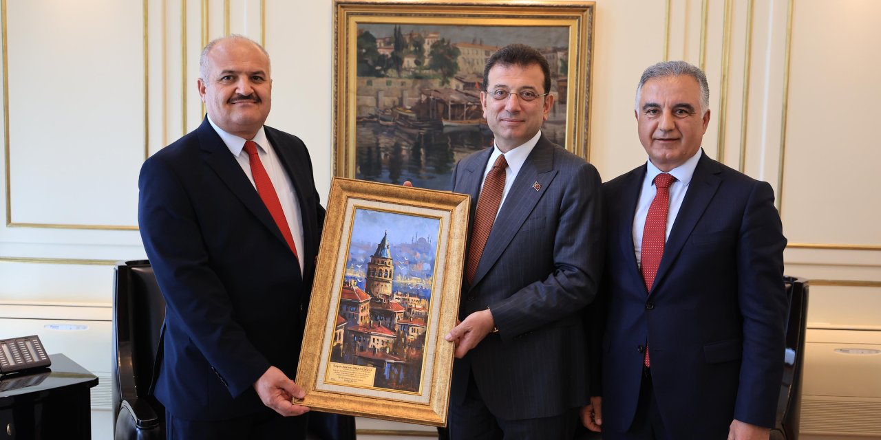 İstanbul - İstanbul Taksiciler Esnaf Odası Başkanı Aksu'dan Yeniden Seçilen İmamoğlu'na Ziyaret